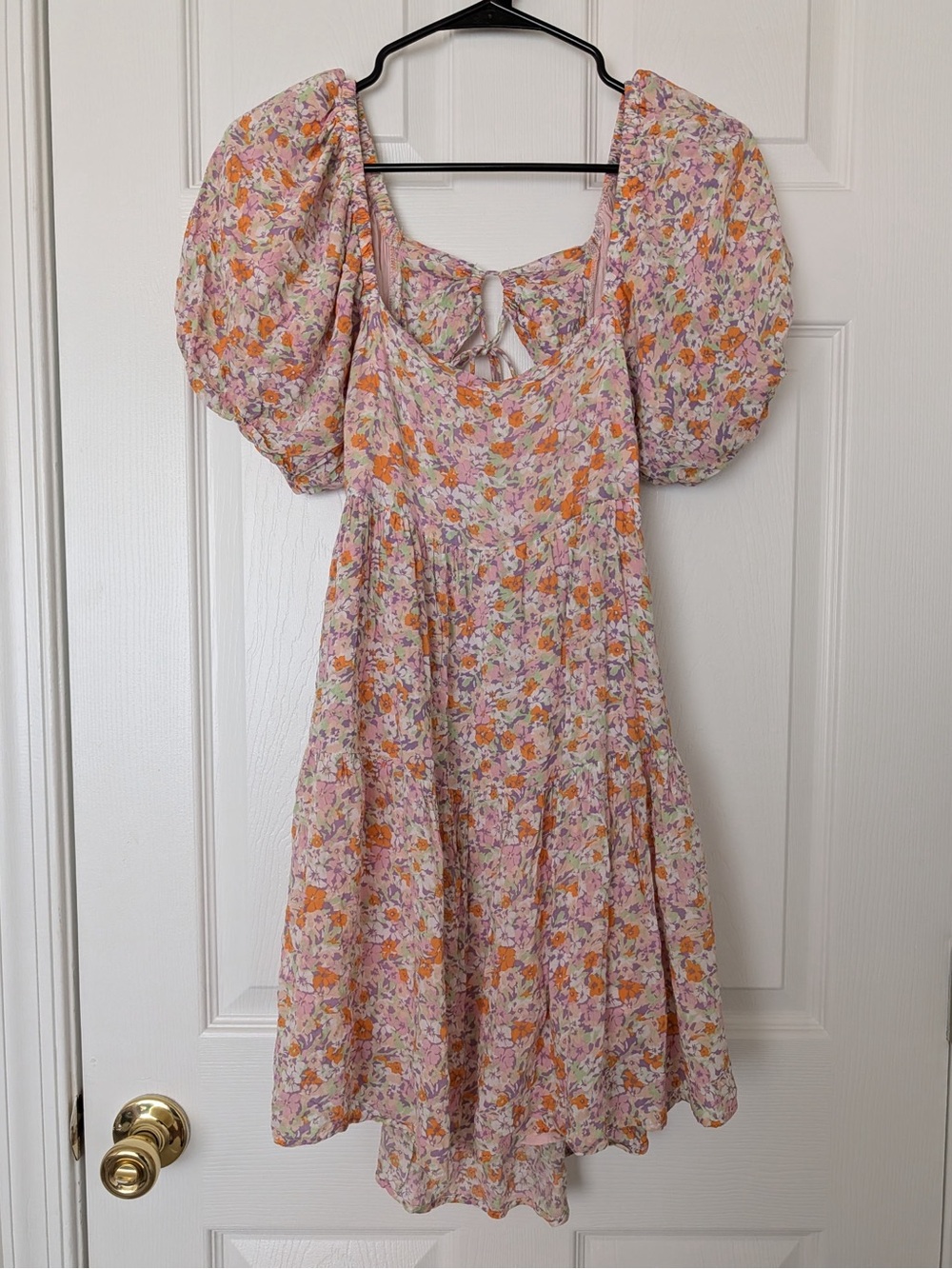 MINKPINK Pink Floral Tie-Neck Sundress